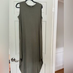 Olive green maxi dress